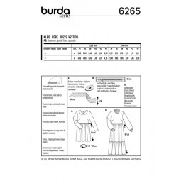 Patron Burda 6265 - Robe col claudine