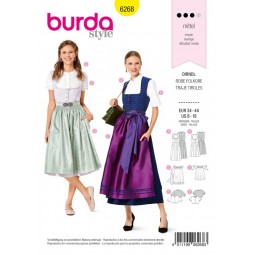 Patron Burda 6268 - Robe tyrolienne