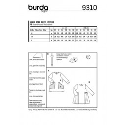 Patron Burda 9310 - Robe avec poches fille