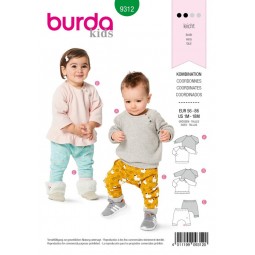 Patron Burda 9312 - Tee-shirt et pantalon élastique enfant