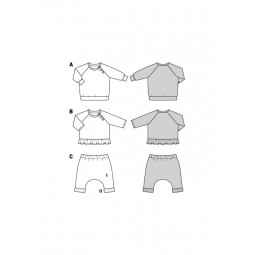 Patron Burda 9312 - Tee-shirt et pantalon élastique enfant