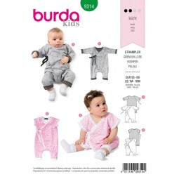 Patron Burda 9314 - Grenouillère bébé