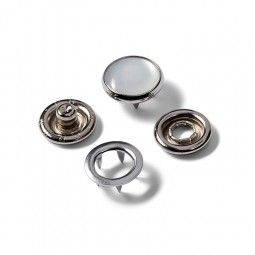 Boutons pression Jersey 12 mm Blanc nacré sans outil