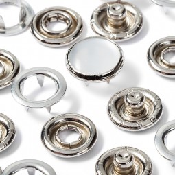 Boutons pression Jersey 12 mm Blanc nacré sans outil