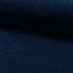 Tissu jersey velours Bleu marine