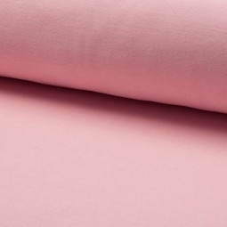 Tissu jersey velours Rose pale