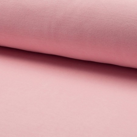 Tissu jersey velours Rose pale