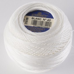 Cordonnet Spécial DMC B5200, blanc et écru en différentes tailles