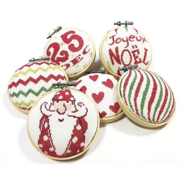 Fiche de broderie Lilipoints : Les boules de Noël 3