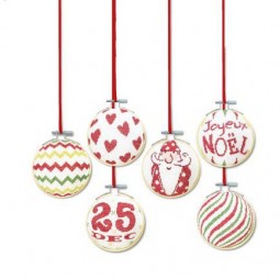 Fiche de broderie Lilipoints : Les boules de Noël 3