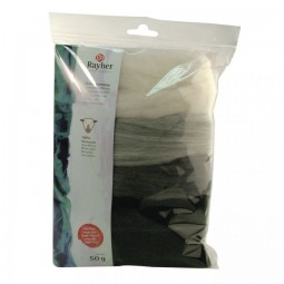 Laine à feutrer - Assortimement écru-noir