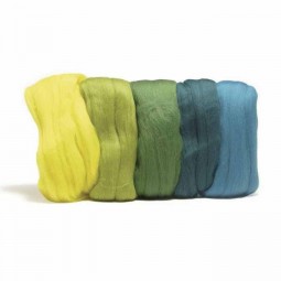 Laine à feutrer - Assortimement jaune-vert