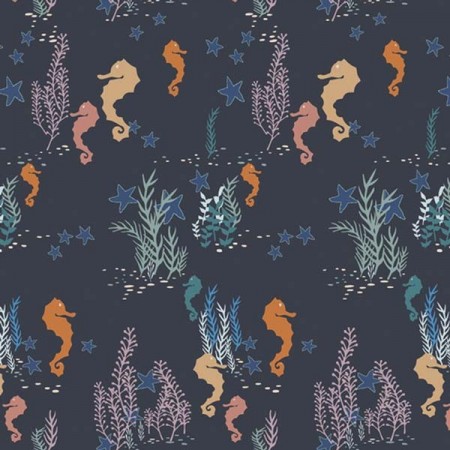 Art Gallery Fabrics - Enchanted voyage - Seahorse magic deep