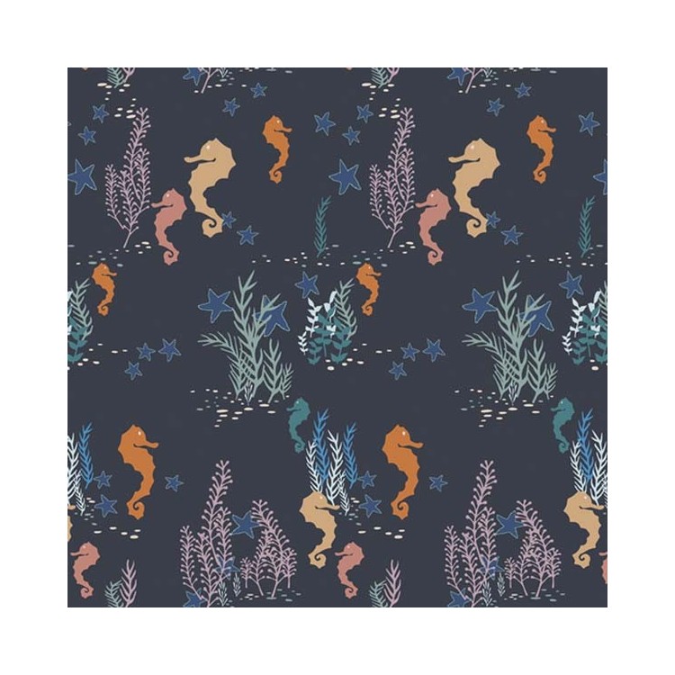 Art Gallery Fabrics - Enchanted voyage - Seahorse magic deep