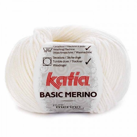 Basic merino 01 Blanc - Laine fine classique de Katia
