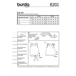Patron Burda 6201 - Top trapèze femme col rond