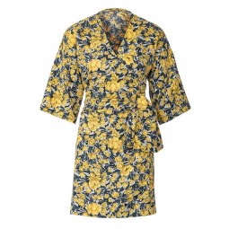 Patron Burda 6207 - Robe kimono portefeuille arrondie et volantée