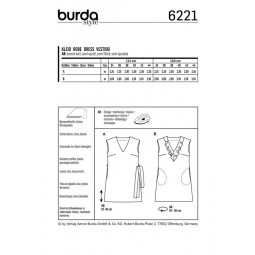 Patron Burda 6221 - Robe trapèze sans manche encolure en V