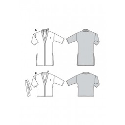 Patron Burda 6244 - Veste Gilet femme Kimono