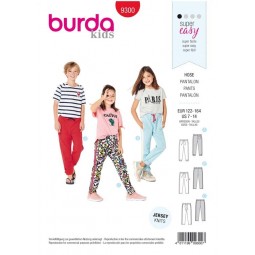 Patron Burda 9300 - Pantalon de jogging enfant à coulisse élastique