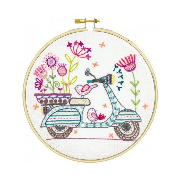 Kit de broderie - Balade à scooter