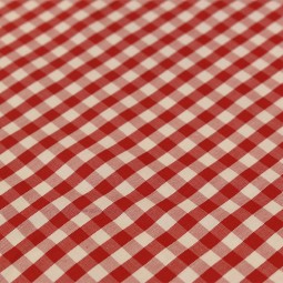 Tissu coton - Vichy rouge 6mm