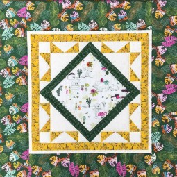 Kit de patchwork : Médaillon Feuillage