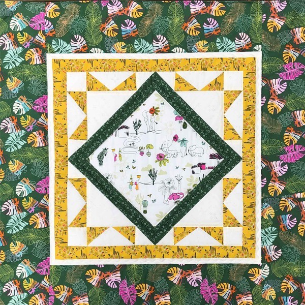 Kit de patchwork : Médaillon Feuillage