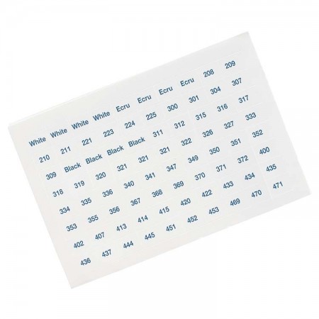 Étiquettes pour fils à broder DMC