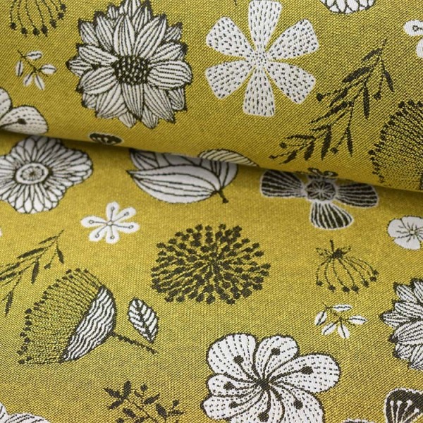 Tissu d'ameublement - Aleli jaune