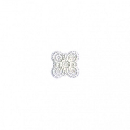 Écusson thermocollant - Croix brodé blanc cassé