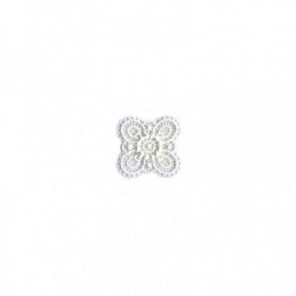 Écusson thermocollant - Croix brodé blanc cassé