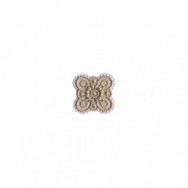 Écusson thermocollant - Croix brodé beige