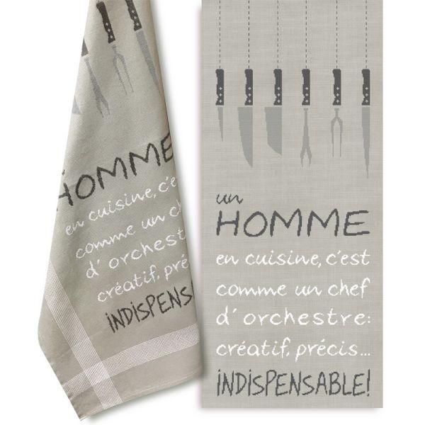 Fiche de broderie Lilipoints : Un homme en cuisine