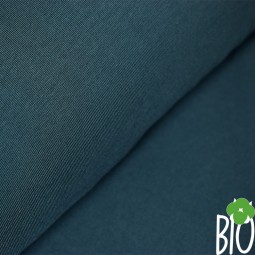 Tissu jersey biologique - Bleu acier