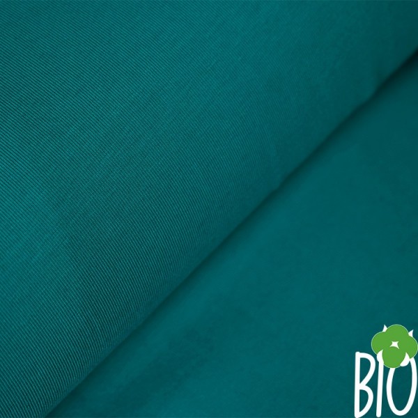 Tissu jersey biologique - Turquoise lagon