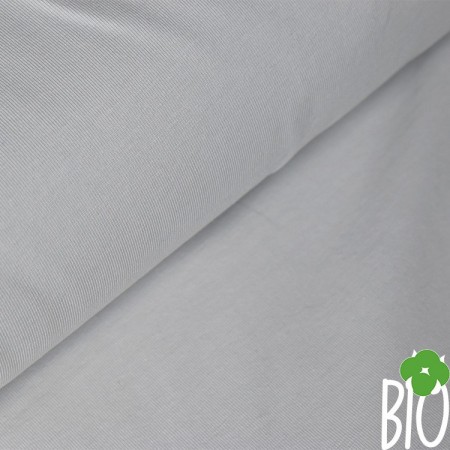 Tissu jersey biologique - Gris poussière