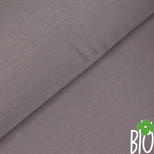 Tissu jersey biologique - Grège soie