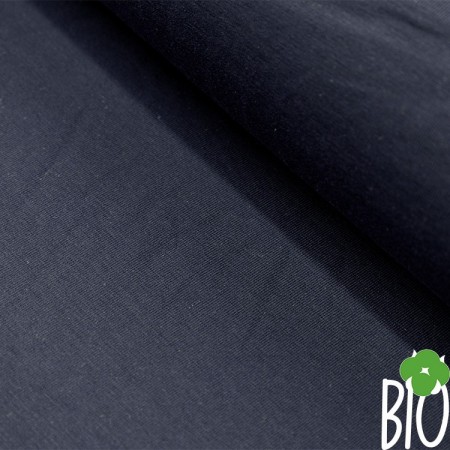 Tissu jersey biologique - Bleu marine