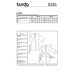 Patron Burda 6161 - Kimono ou peignoir femme