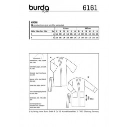 Patron Burda 6161 - Kimono ou peignoir femme