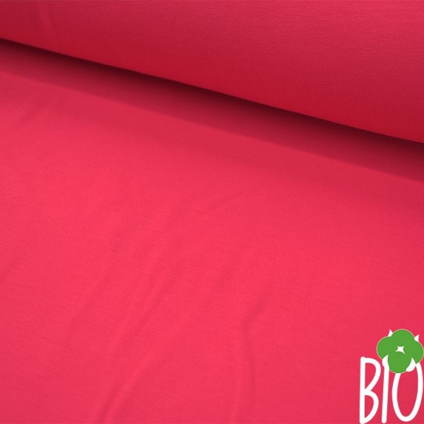 Tissu jersey biologique - Rose pitaya