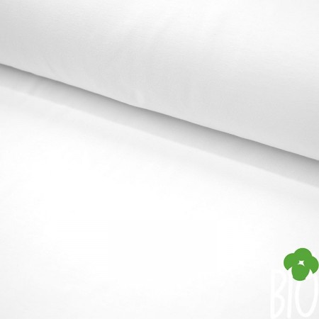 Tissu jersey biologique - Blanc neige