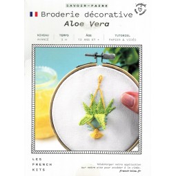 Les french kits - Kit broderie décorative - Aloe vera