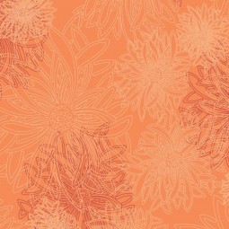 Art Gallery Fabrics - Floral elements - Tangerine