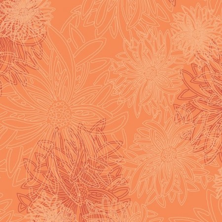 Art Gallery Fabrics - Floral elements - Tangerine