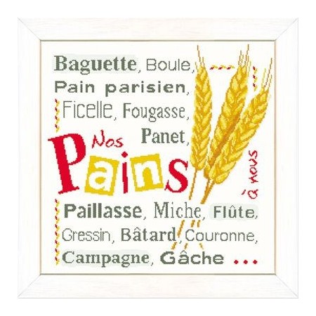 Fiche de broderie Lilipoints : Nos pains