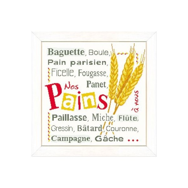 Fiche de broderie Lilipoints : Nos pains