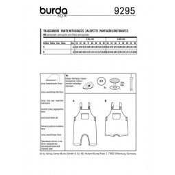 Patron Burda 9295 - Salopette bébé à bretelles