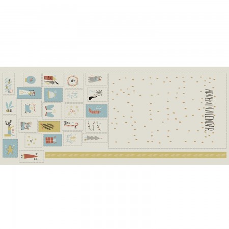 Tissu Katia fabrics - Canvas Panneau - X-Mas calendar